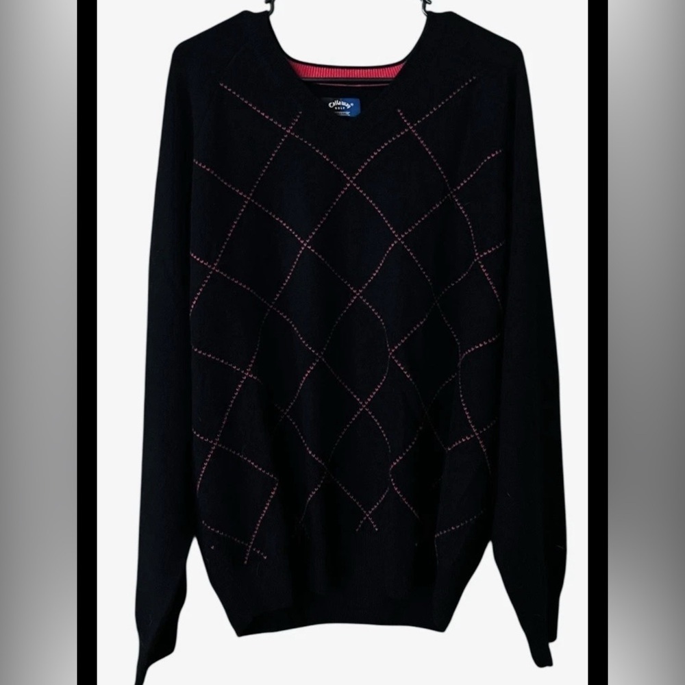 Callaway Men’s Golf Black 100% Cashmere Sweater